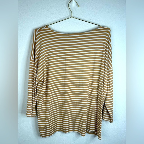 Notations Women’s 1X Striped 3/4 Sleeve Top – Casual, Stretch, Plus Size Comfort - Picture 7 of 7